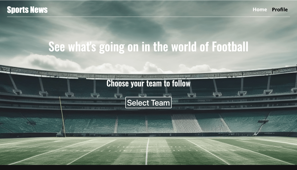 Sports Team web App